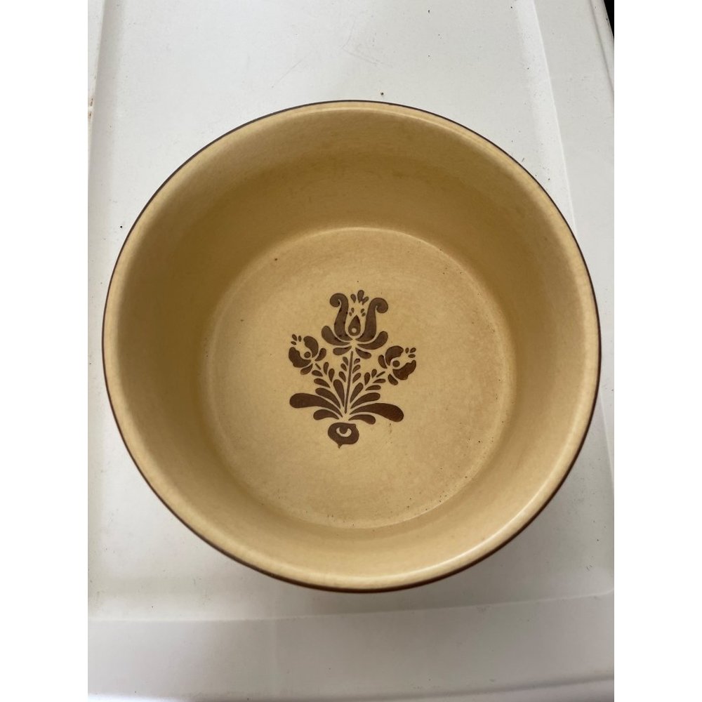 Vintage PFALTZGRAFF Village Pattern #408 Casserole Ribbed Souffle Baker Bowl